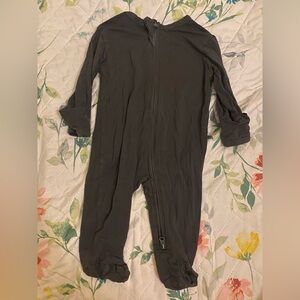Charcoal Gray Kids Footed One Piece